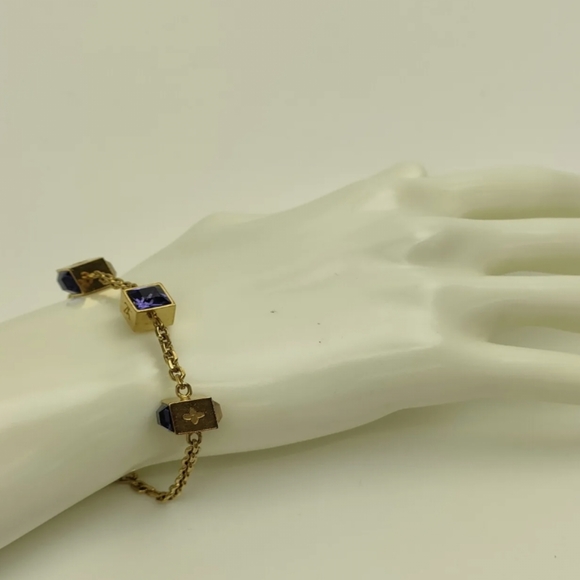 LOUIS VUITTON BRACELET GOLD /PURPLE/ GL1101 - Picture 11 of 13